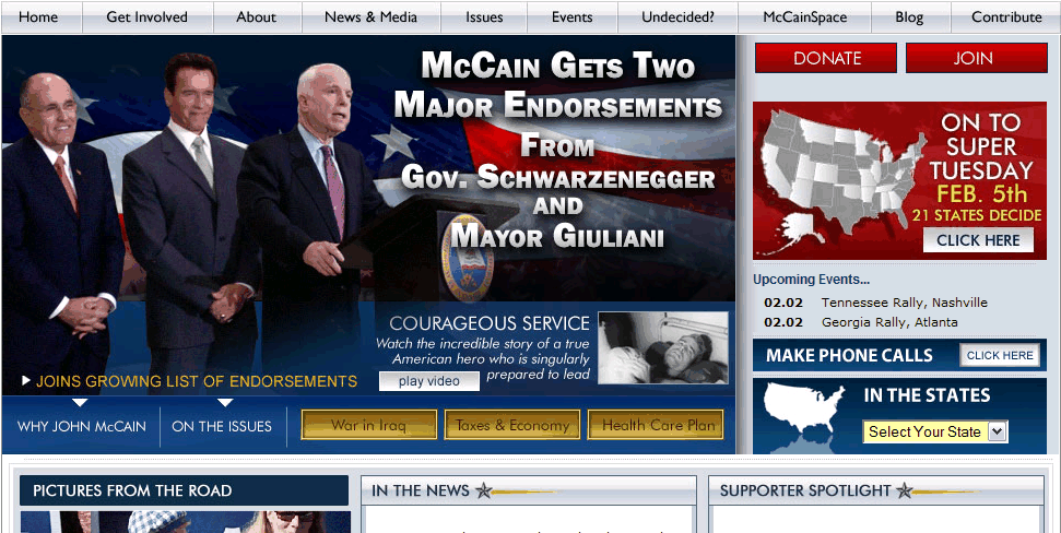 John McCain Homepage