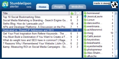 StumbleUpon Alerter tool